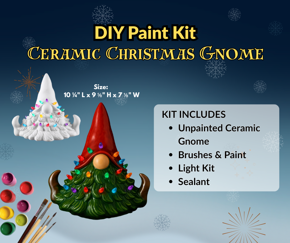 Light-Up Christmas Gnome - DIY Paint Kit